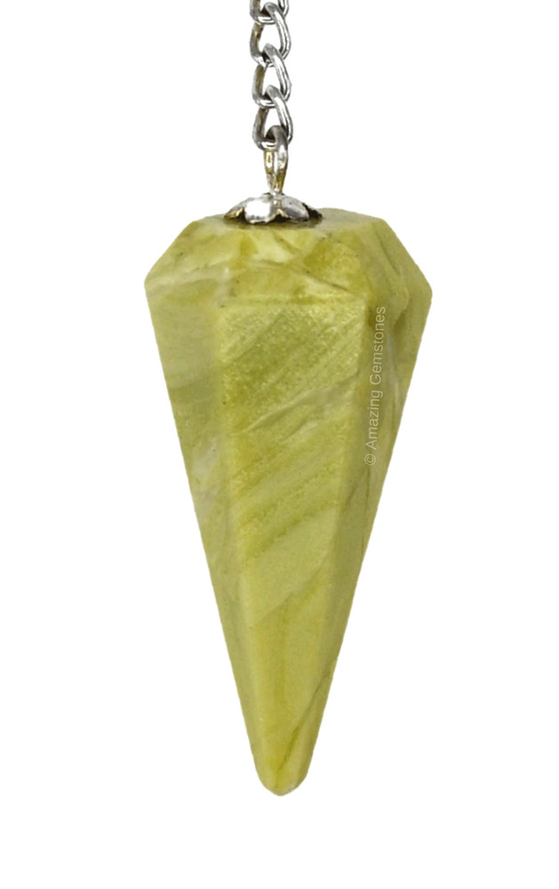 Serpentine Dowsing Crystal Pendulum