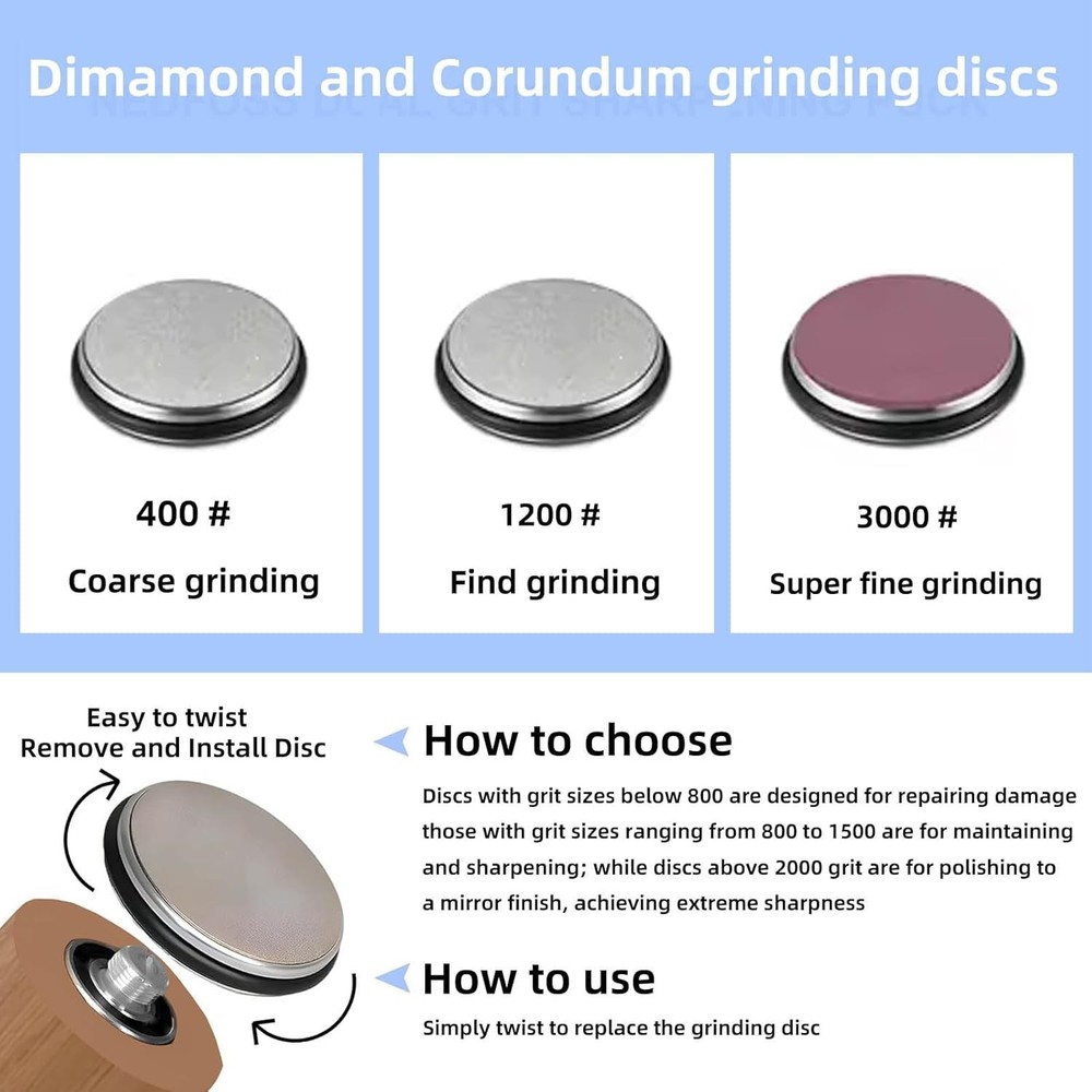 Rolling Knife Sharpener Kit, Rolling Knife Sharpener with 2 Diamond... Fast Ship