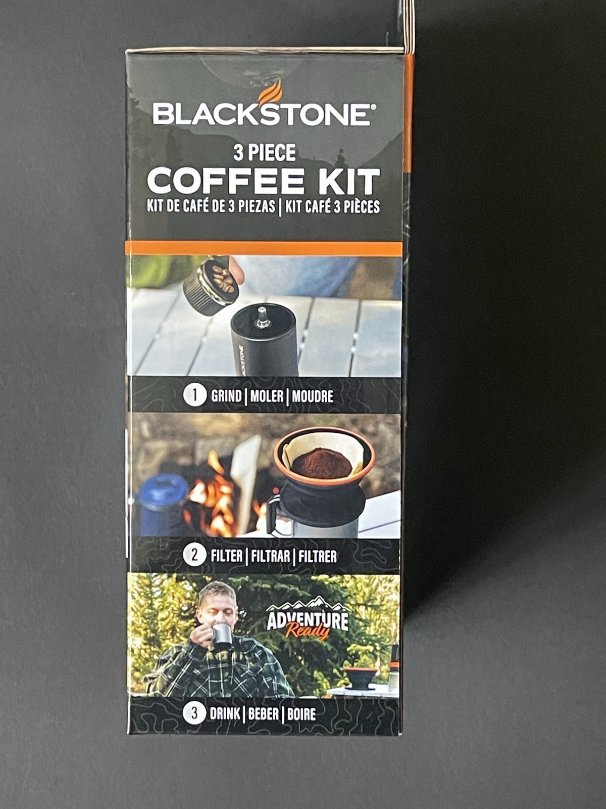 Blackstone 3 Piece Coffee Kit Adventure Ready Camping Grinder Filter Mug