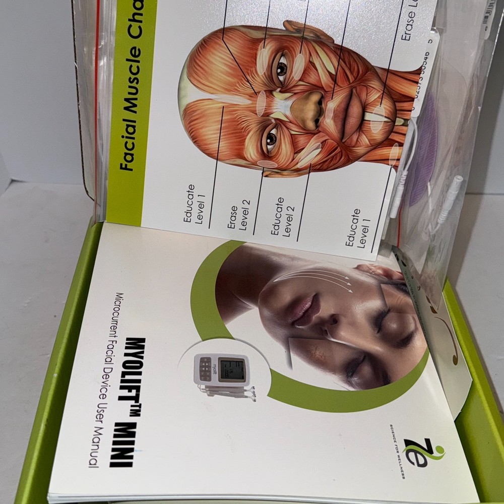 7E MyoLift Mini True Microcurrent Device Face Lift Anti-Aging w/ 3 Masks EUC