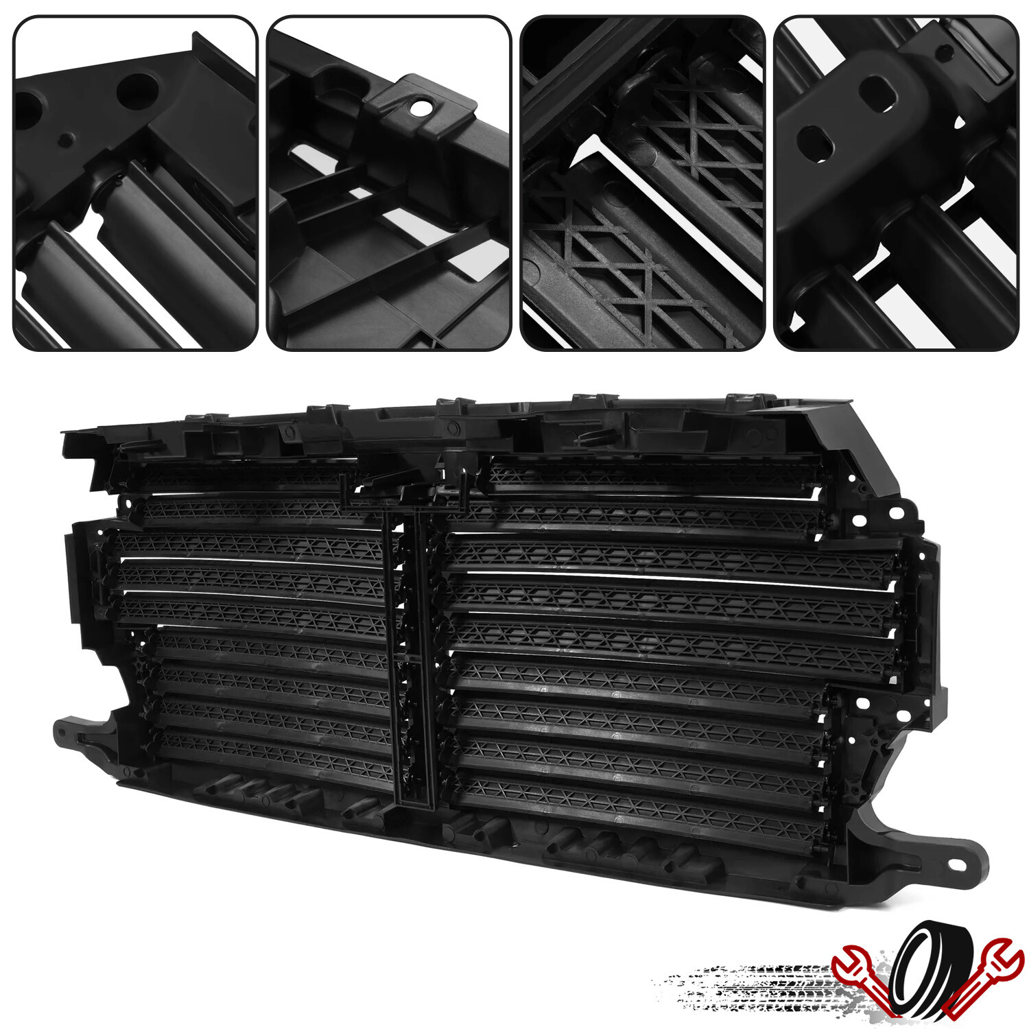 For Ford F-150 2018-2020 Upper Radiator Grille Air Shutter Control Assembly
