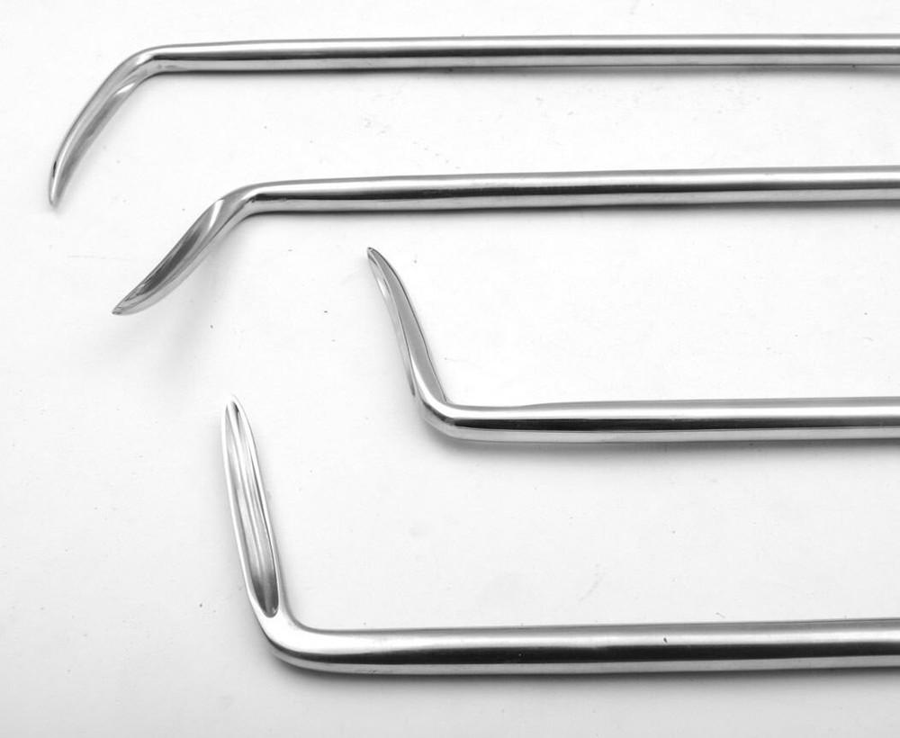Equine Gingival Elevators, Extended Molar/Fragment Elevators(Set of 4)