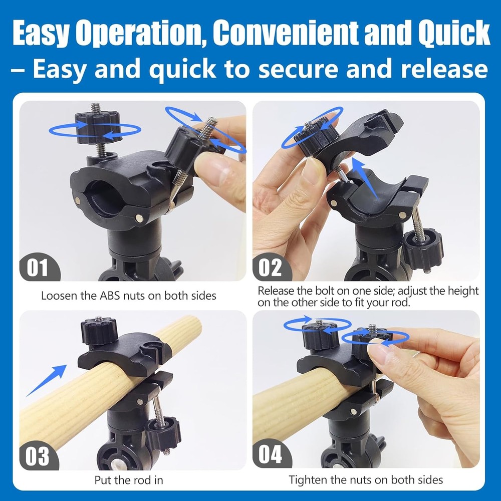 Universal Trolling Motor Stabilizer Bracket, Quick Release, Adjustable Support M