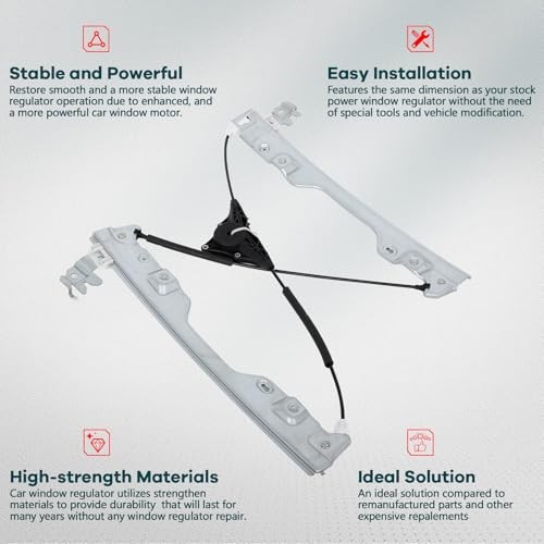 80720-1CA0A Front Passenger Side Power Window Regulator Without Motor