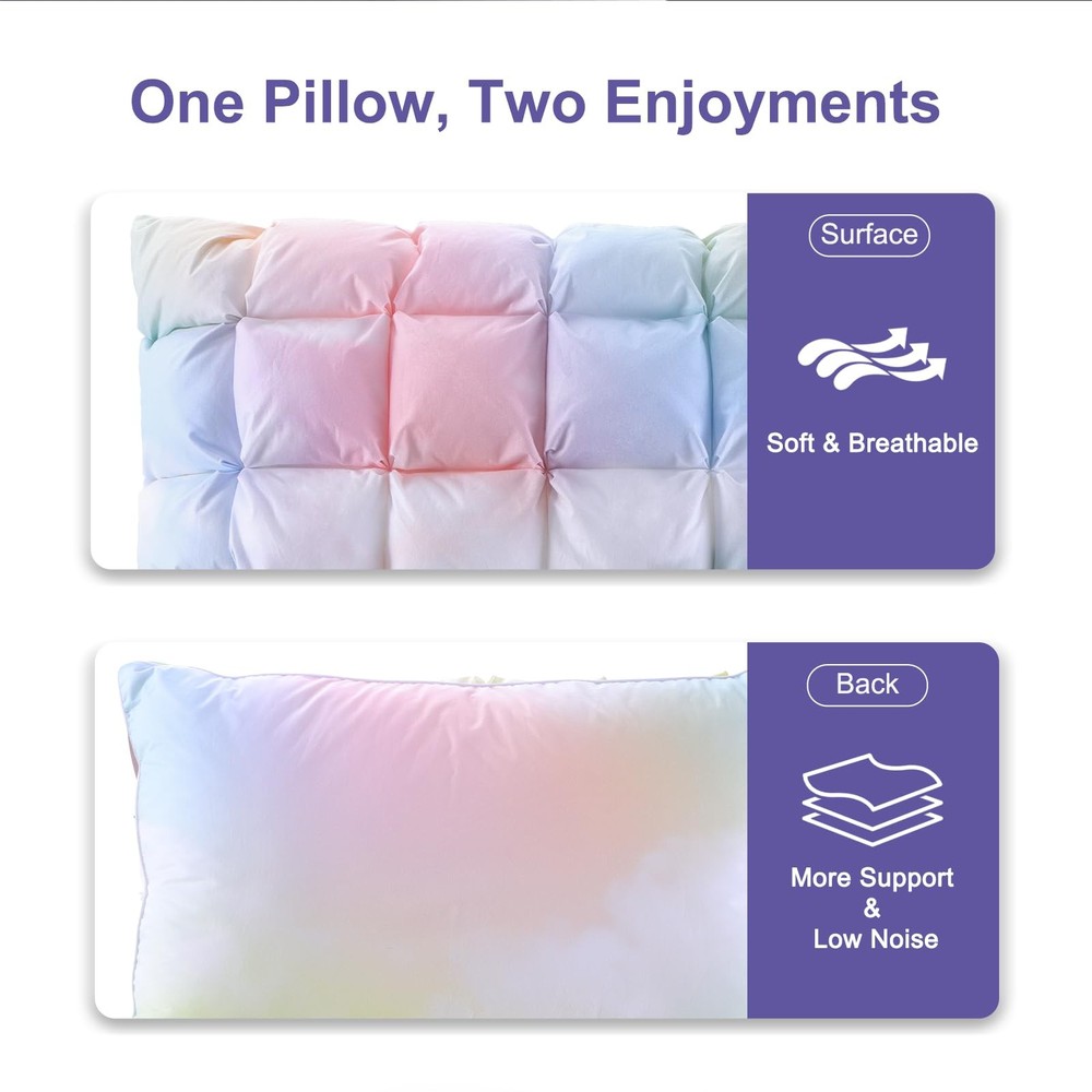 YOUR MOON Soft Pillows for Sleeping - Fluffy Down Alternative Bed Pillow