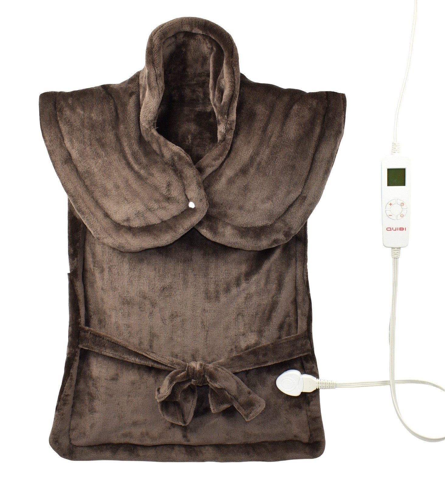 Back & Neck Electric Heating Warmer Pad 24 x 37 in. 6 Heat Levels 3 Timers Brown