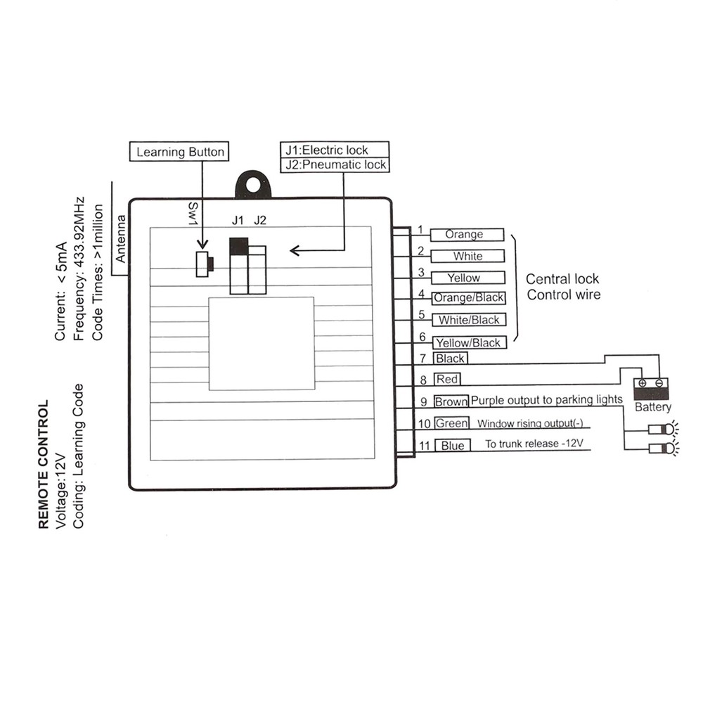 Durable Universal Car Remote Central Kit Door Lock Locking Keyless Entry System