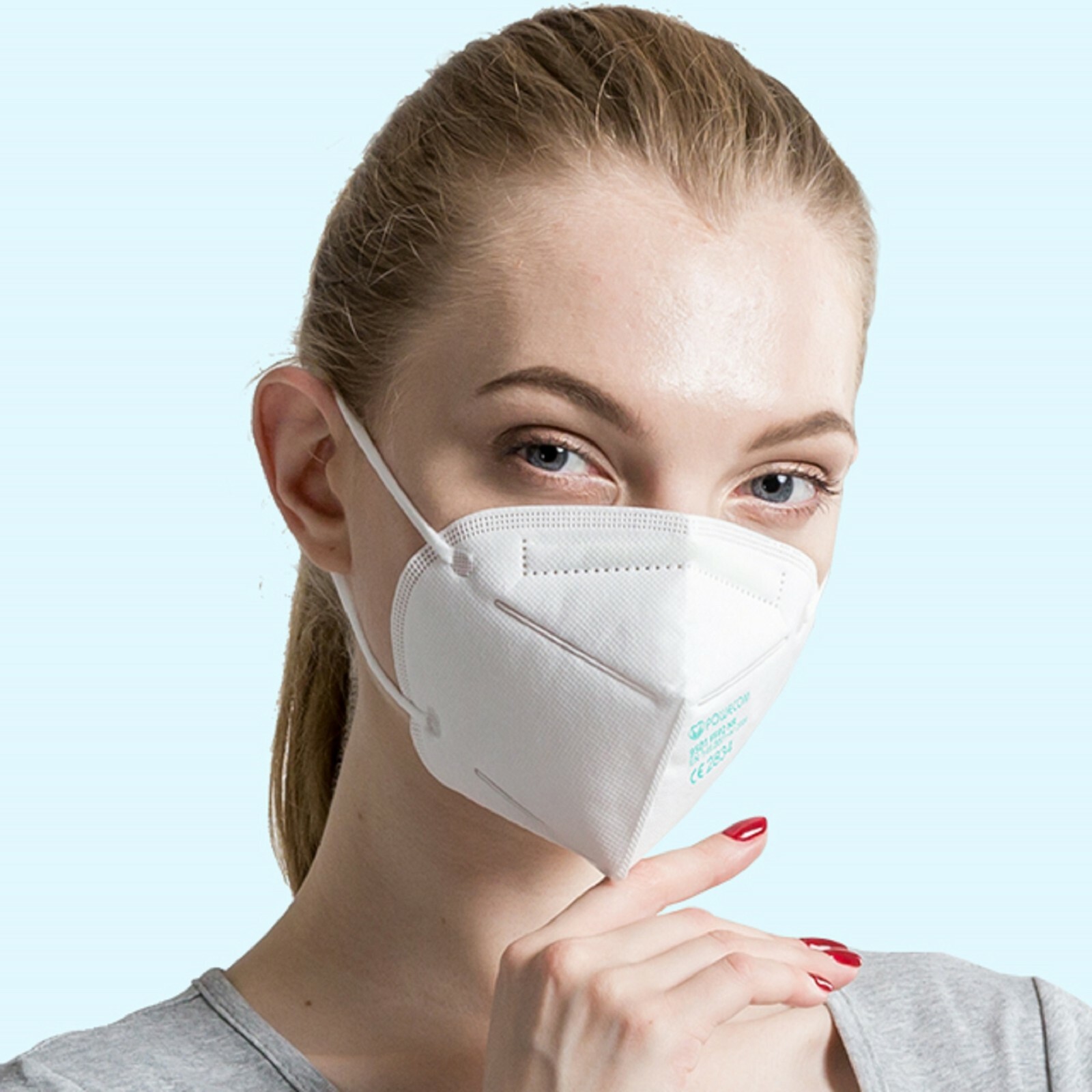 Powecom KN95 Protective Face Mask Respirator KN 95 GB2626-2019 ✅ White | Black