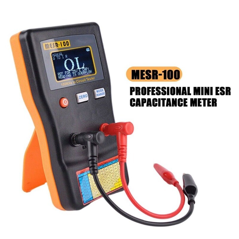 Digital LCD Display V2 ESR/LOW Ohm Meter in Circuit Capacitance Test MESR-100