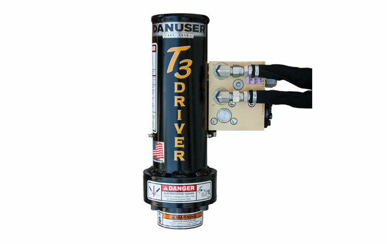 Danuser T3 Tee Post Driver 3" Diameter Oil Field Posts Driver With Weld Bracket