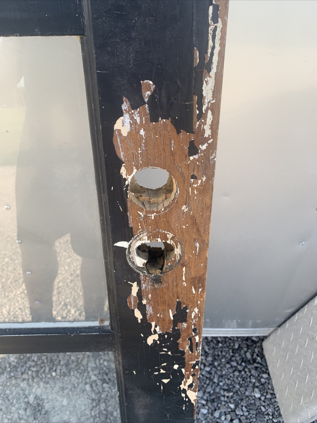 24" Door Wood French Door 4 Glass Pane Windows Rustic Patina Barn Repurposed