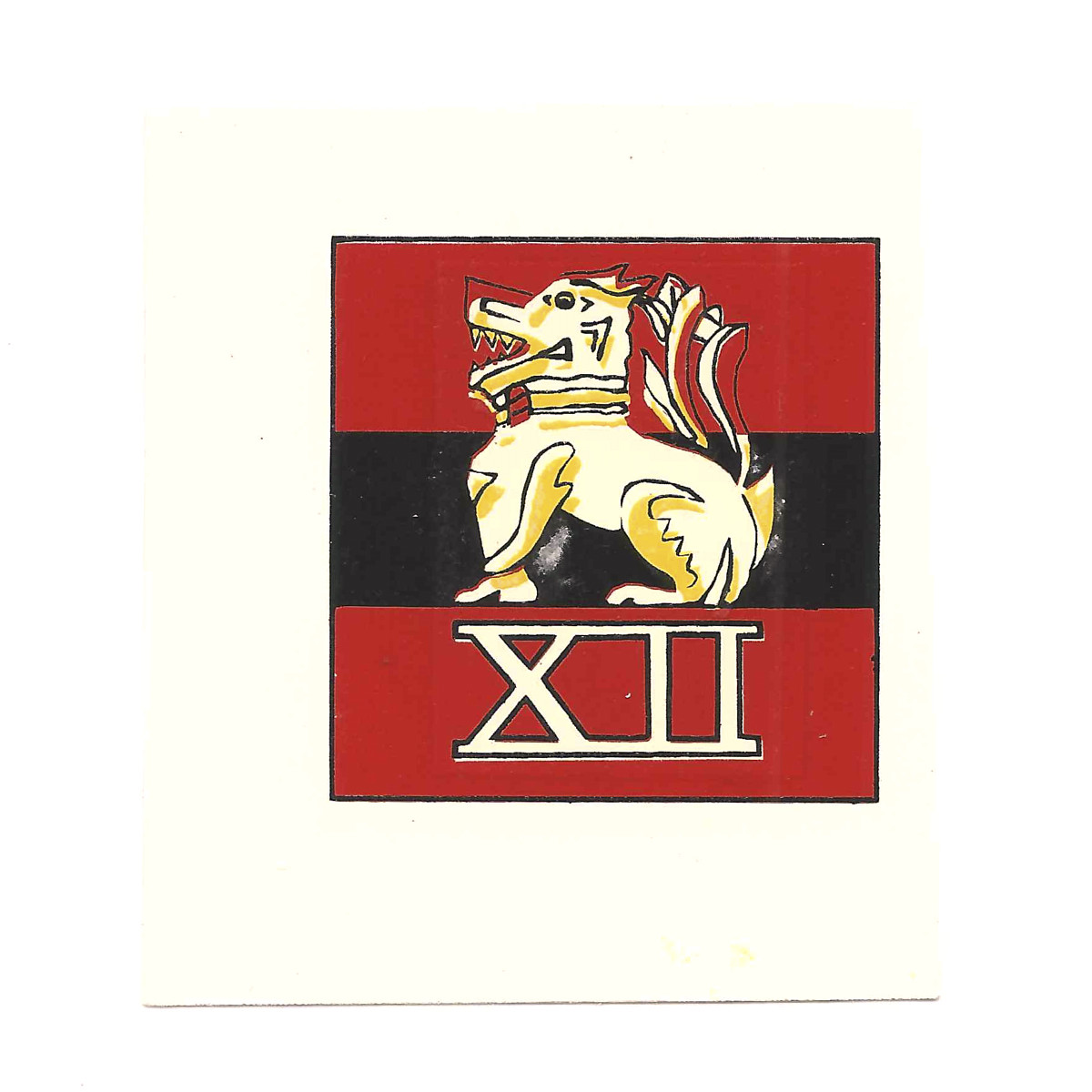 British WWII Unit Helmet Decal: 12th Army