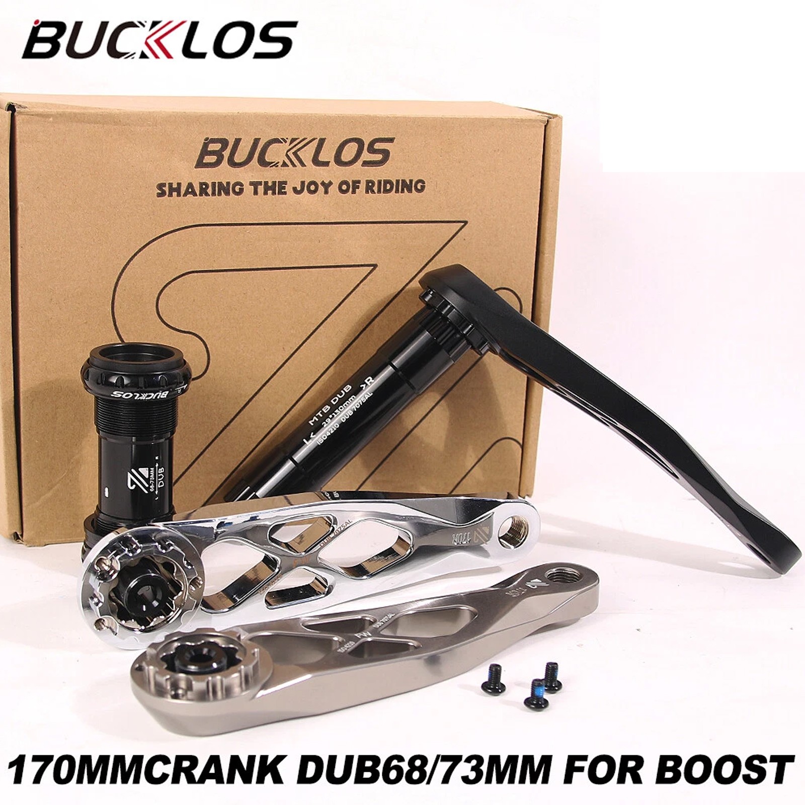 BUCKLOS Enduro Mountain Bike Crank 170mm DUB 29mm Boost BB68/73mm Direct Mount
