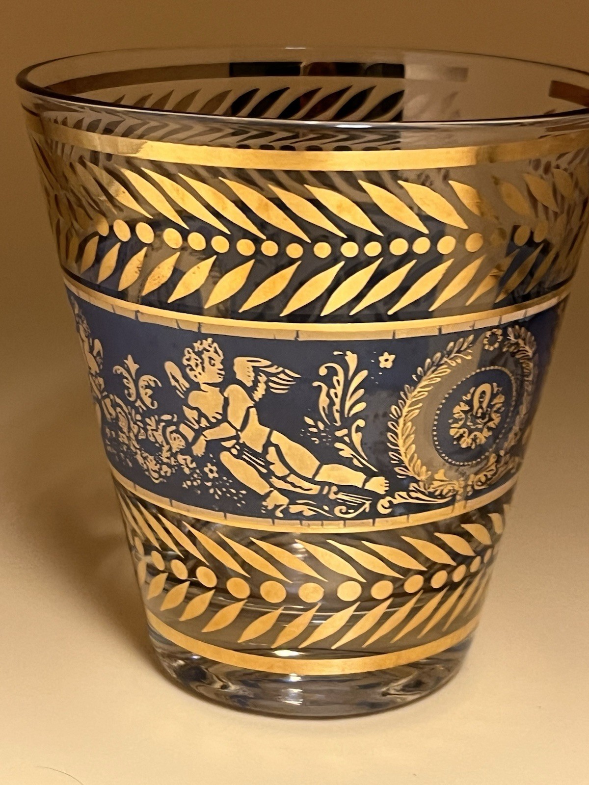 SET Of 8 MCM Marshall Fields Blue Angel Whiskey Glasses New In Box & Wrapping