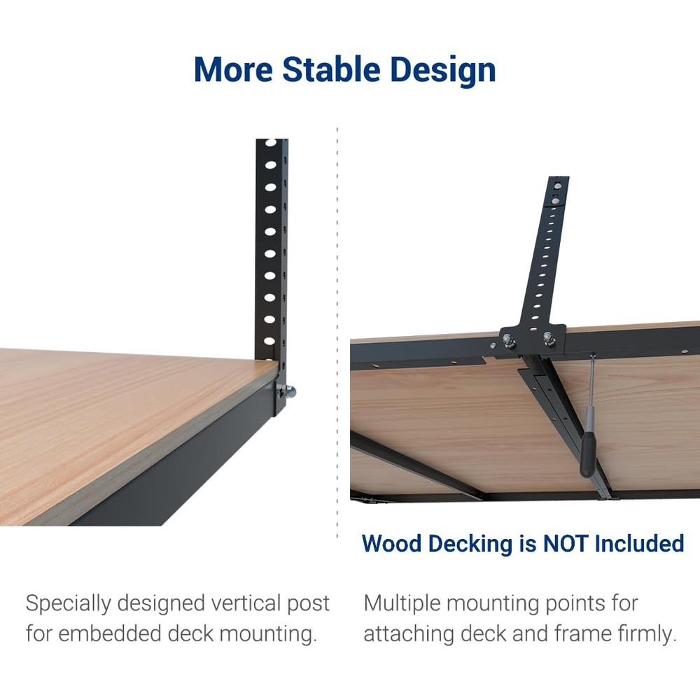 4x8 Overhead Garage Storage Rack without Decking, Storage Organization System...