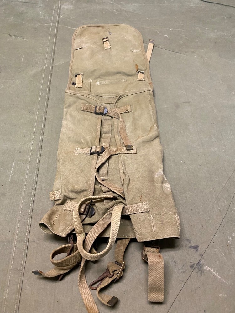 ORIGINAL WWII US ARMY M1928 COMBAT FIELD HAVERSACK BACKPACK-OD#3