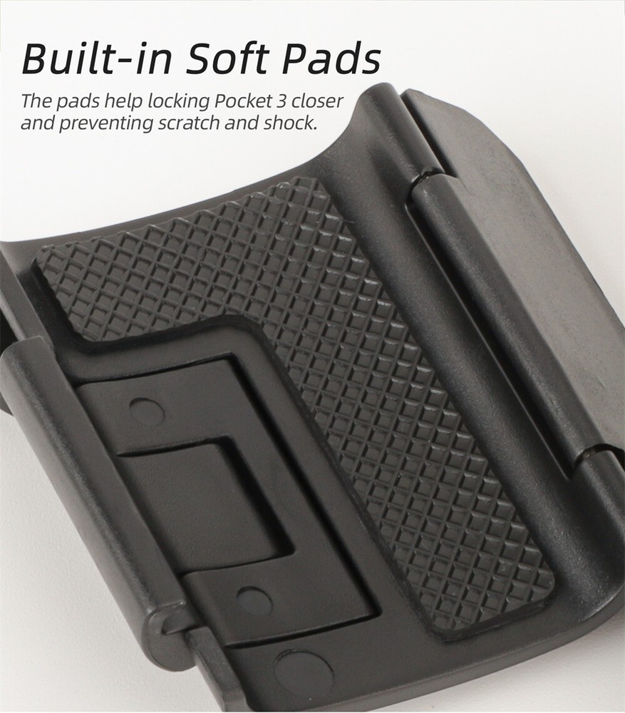 Foldable Expansion Dual Hooks Adapter Protective Case Brackets for DJI Pocket 3