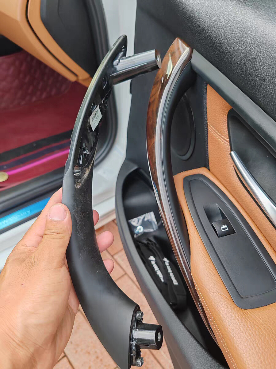 2PCS Black Interior Door Pull Handle Cover For BMW 3 4 series F30 F31 F32 F35 M3