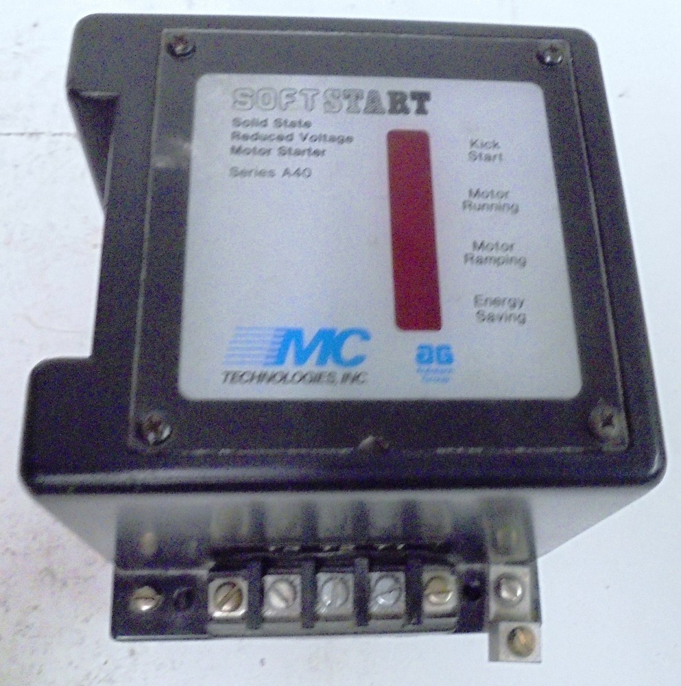 MC TECHNOLOGIES, SOLID STATE SOFT START RELAY, A40-04008-02100, 460V/8A/50-60HZ