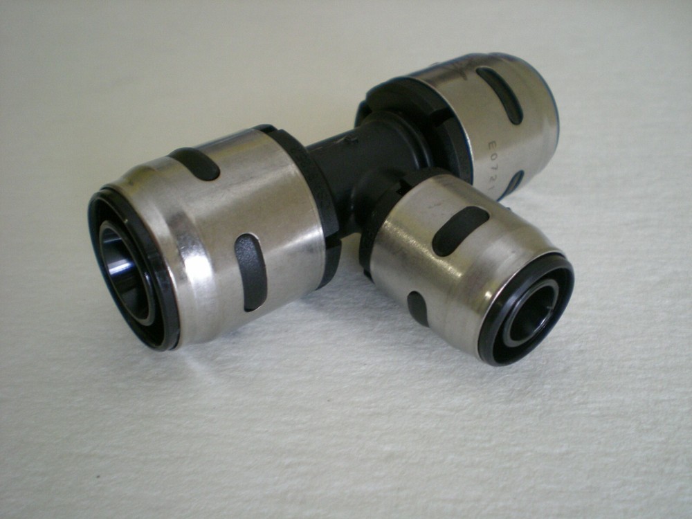 ( 3 Pack ) SharkBite EvoPEX 3/4"x3/4"x 1/2" Reducing Tees Push-Fit PEX CPVC