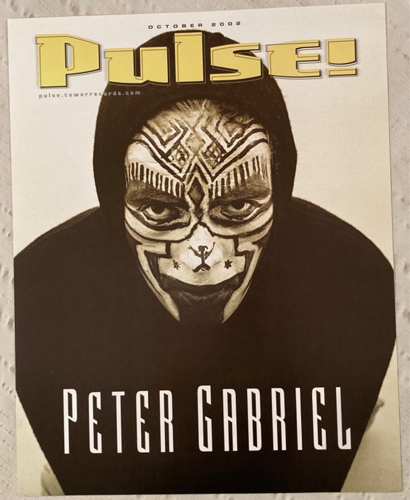 Peter Gabriel 2002 Poster Tower Records Pulse Magazine O