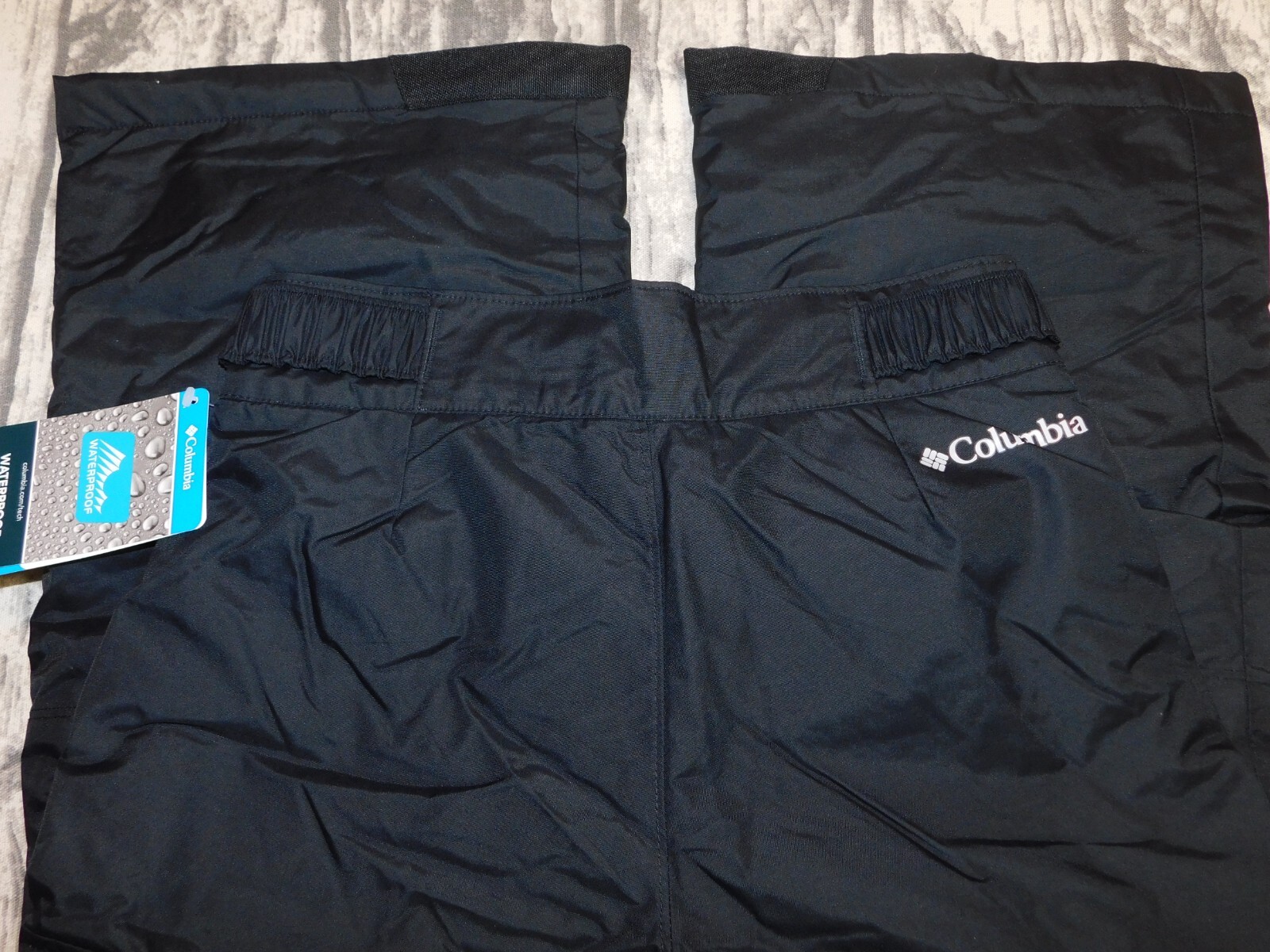 NEW COLUMBIA SNOW PANTS WATERPROOF SKI PANTS BLACK KIDS GIRLS S 7 8