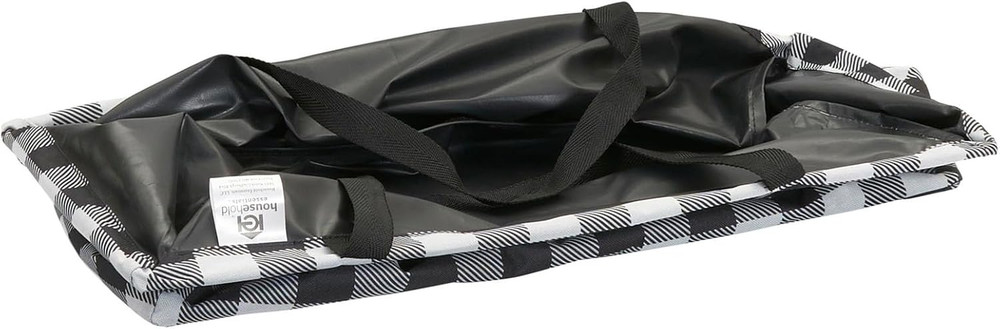 Black and White Plaid Krush Container All-Purpose Utility Tote