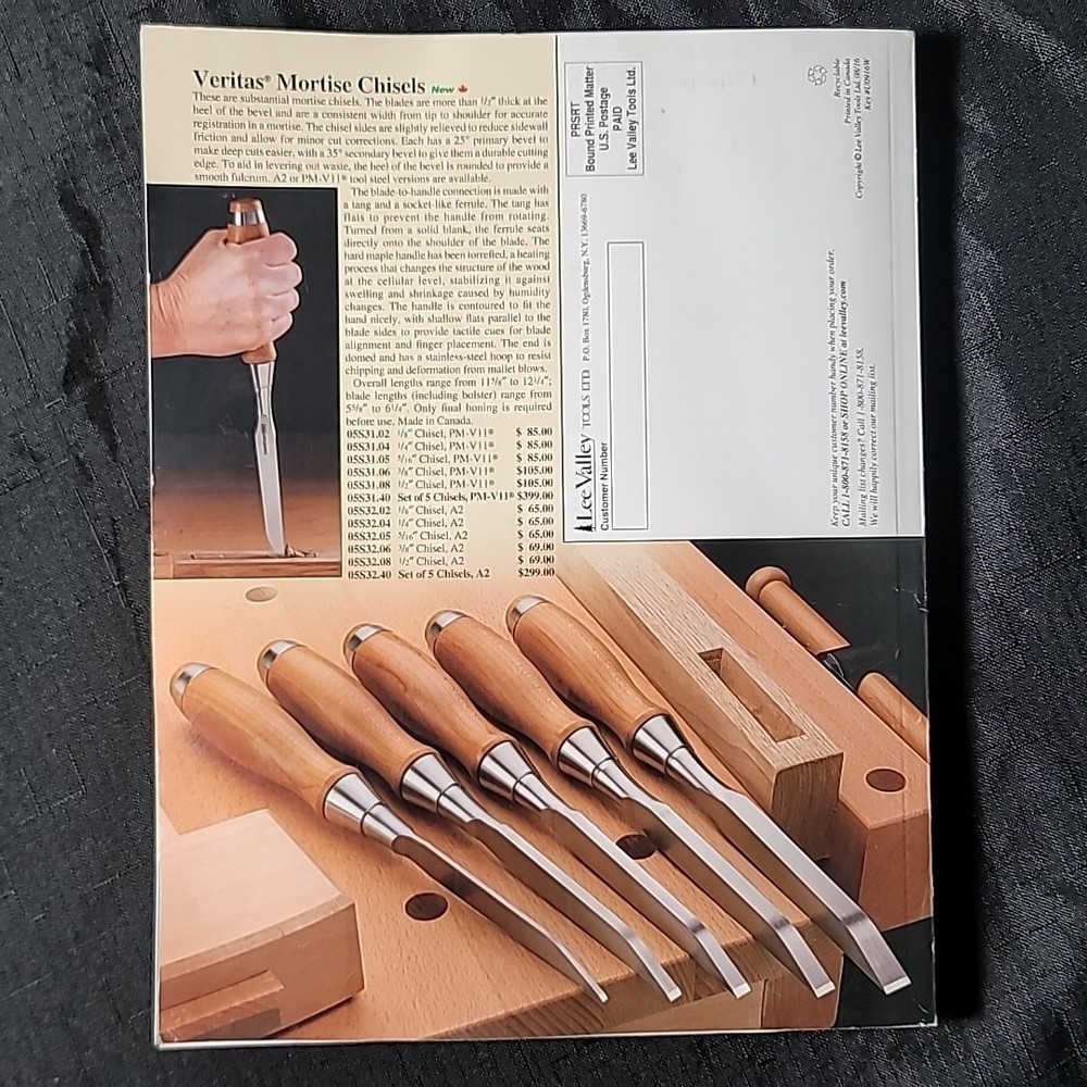 2016-2017 Lee Valley Fine Woodworking Tools Catalog