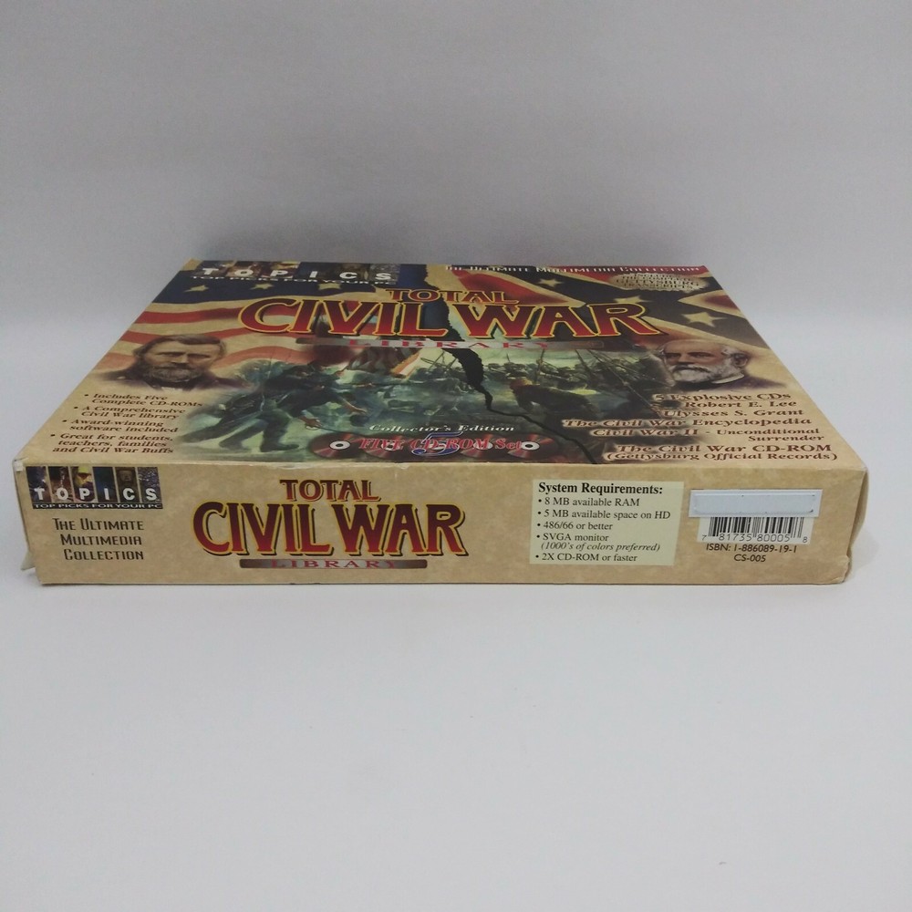 Total Civil War Library By Topics 5 CD-Rom Edition Software
