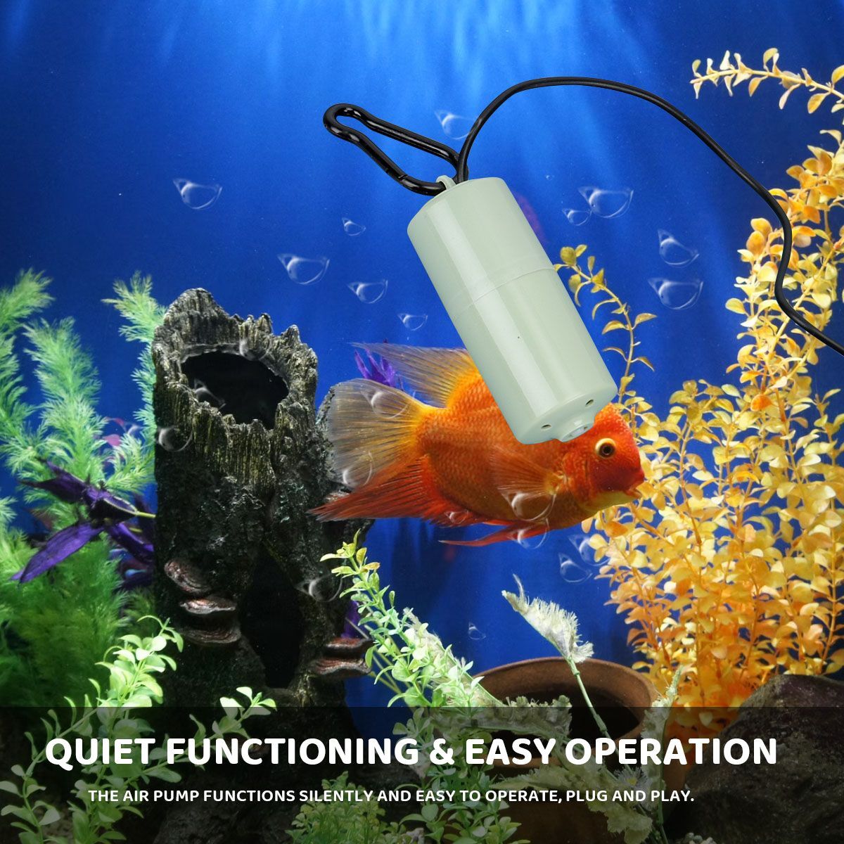 2 in 1 USB Silent Mini Air Pump Aquarium Fish Tank Pump Hydroponic Oxygen Pump