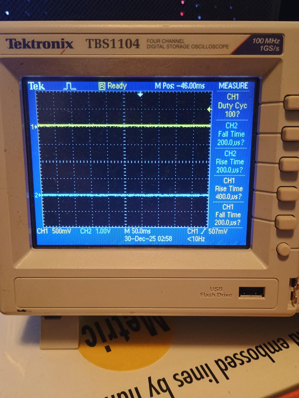 Tektronix TBS 1104 four channel digital storage oscilloscope