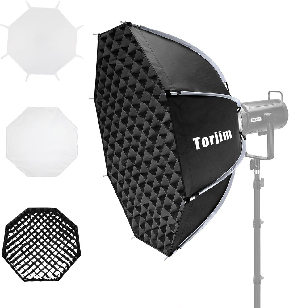 35.4"/90Cm Octagonal Softbox with Quick Release Bowens Mount, Portable & Collaps