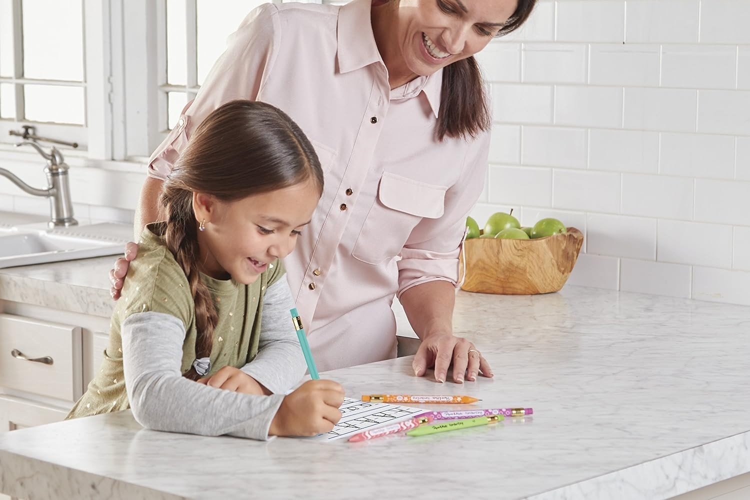 Handwriting Triangular Mechanical Pencil Set with Lead & Eraser Refills, 1.3Mm,