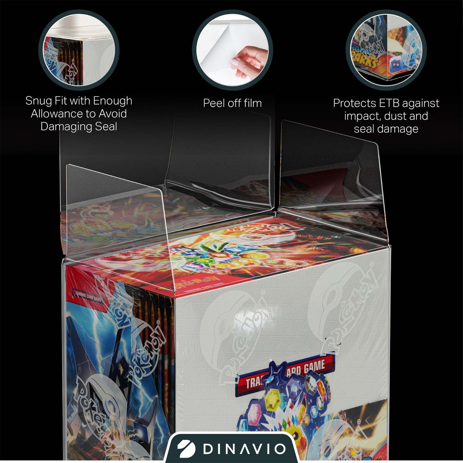 Plastic Pokemon Booster Box Case Protectors (x10) 0.5mm Thick Displays 10 PACK