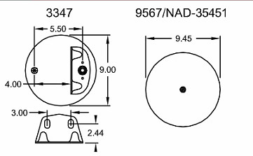 Air Spring Bag SAF Holland 90557248 & Firestone W01-358-9587