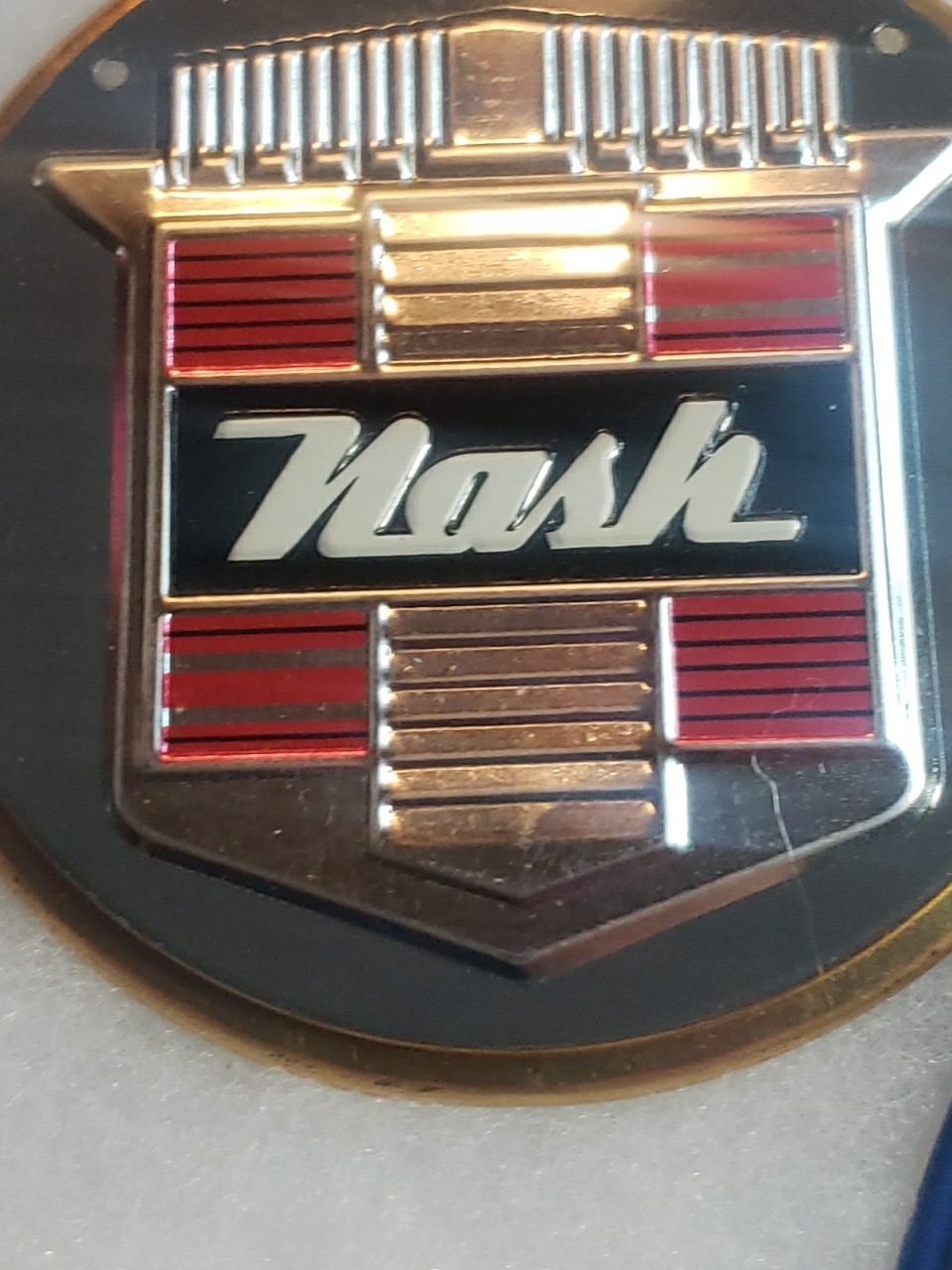 ORIGINAL 1950S WHEATIES CEREAL PREMIUM METAL AUTOMOBILE EMBLEMS SET 14 IN Case