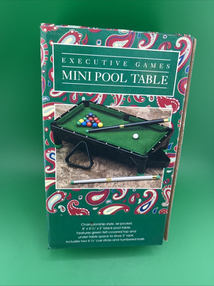 Executive Games Mini Tabletop Pool Table | New In Box