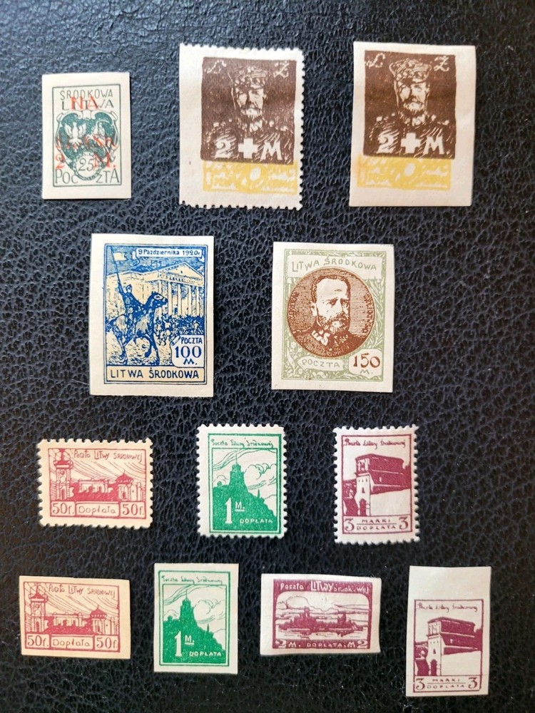 Central Lithuania: 42 Diff Mostly Mint, 1920-22, Scott Catalog Value $ 33.35