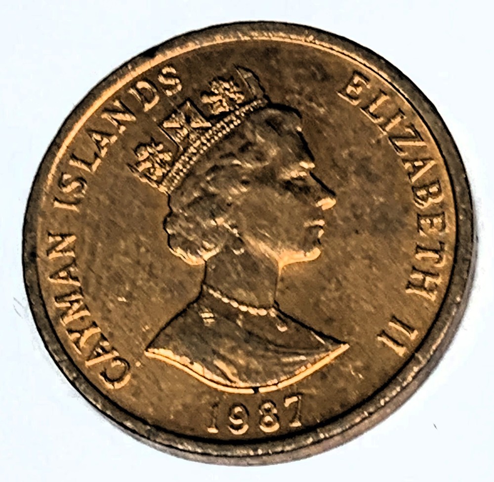 # C7861 CAYMAN ISLANDS COIN, ONE CENT 1987