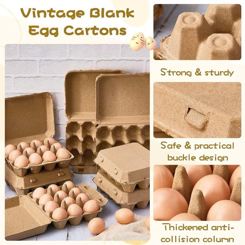 100 Pcs Egg Cartons Bulk 3x4 Style Egg Storage Containers Holder