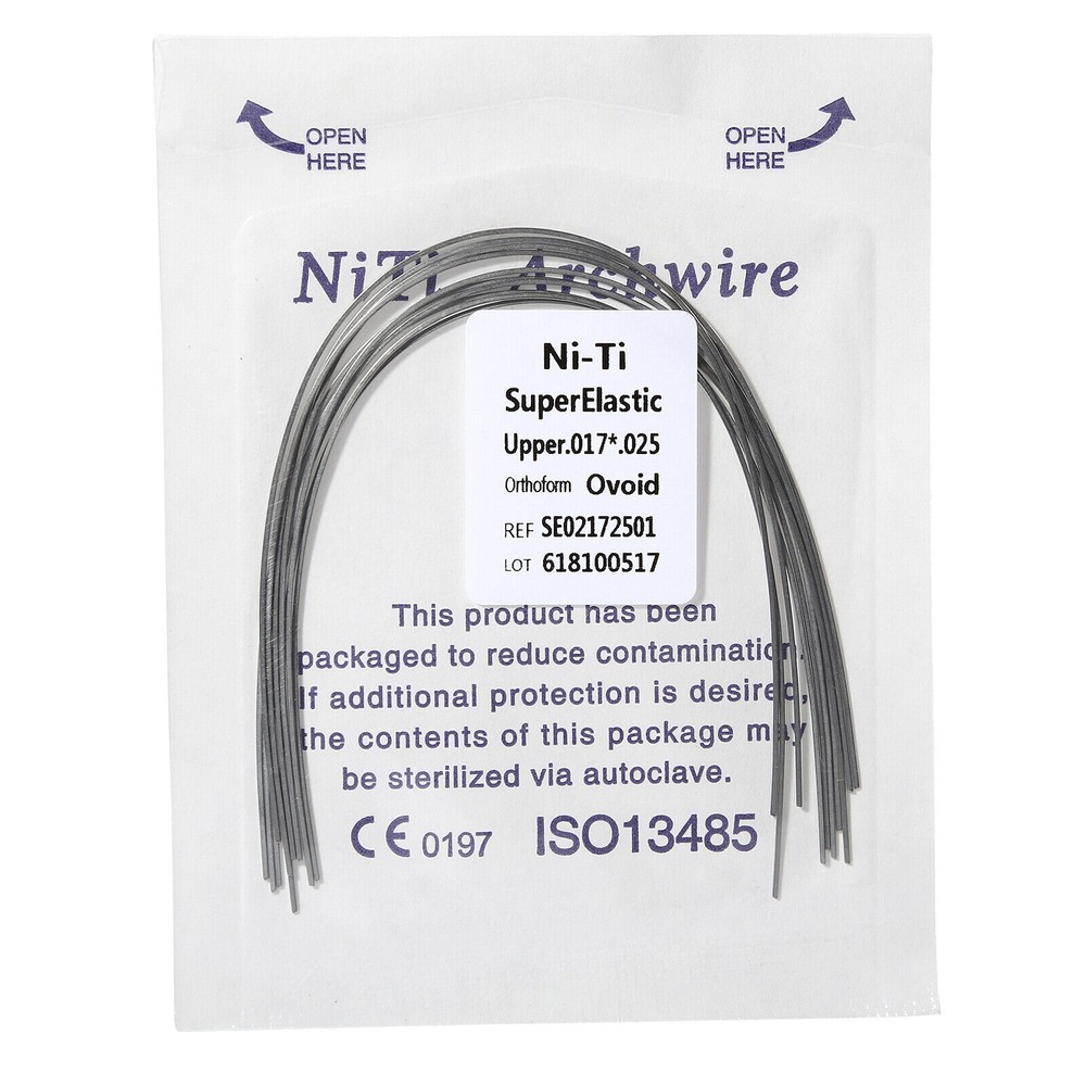 Dental Ortho Arch Wire Super Elastic Niti Reverse Curve Rectangular True Form