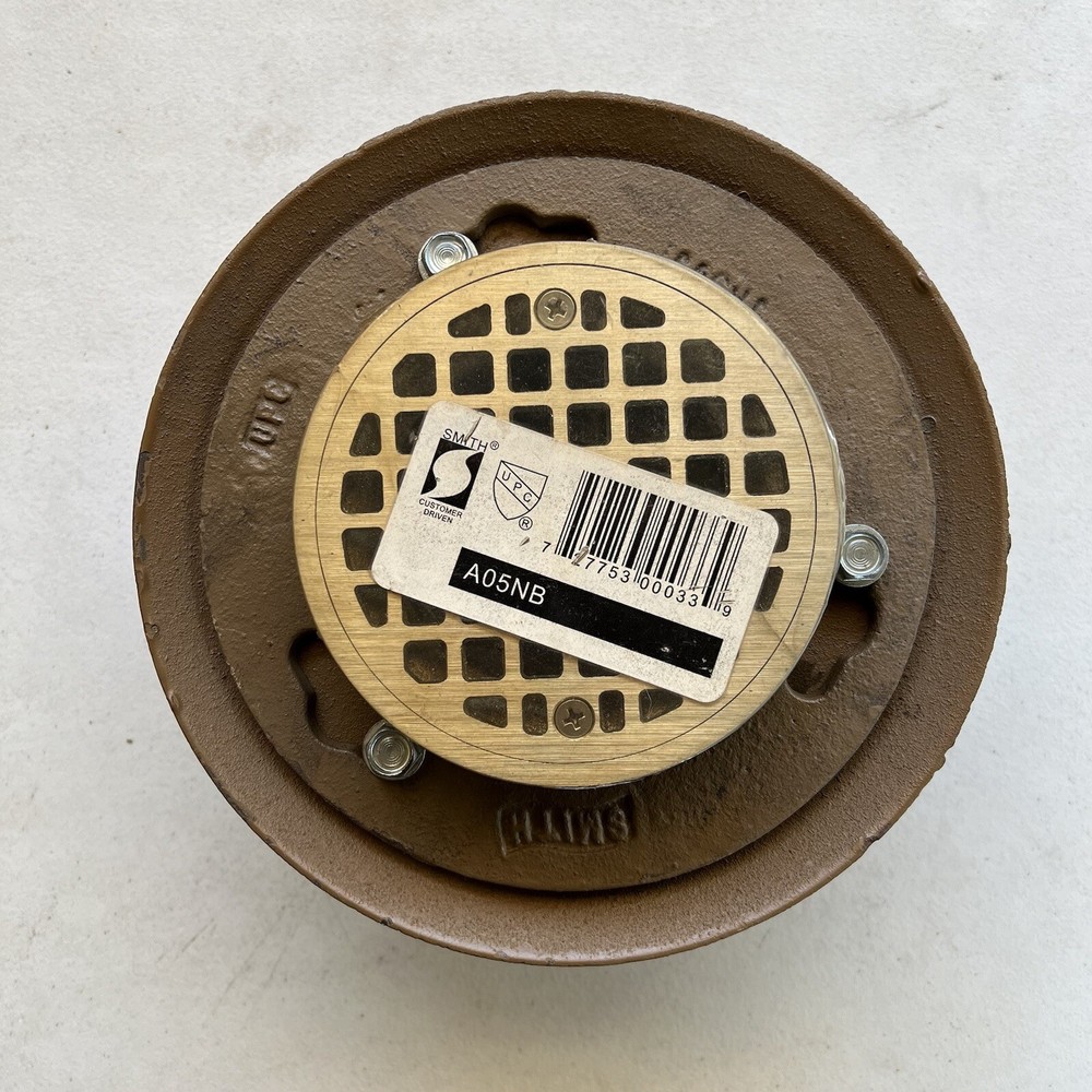 SMITH 2005Y03 9" Shower Floor Drain A05NB 5" Adjustable Bronze Strainer 3"