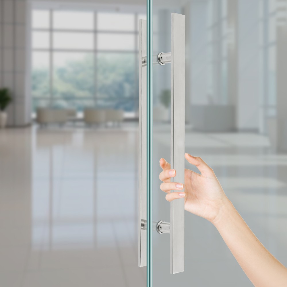 Pull Push Sliding Barn Door Handles Commercial H Shape Pair Door Pull Handle