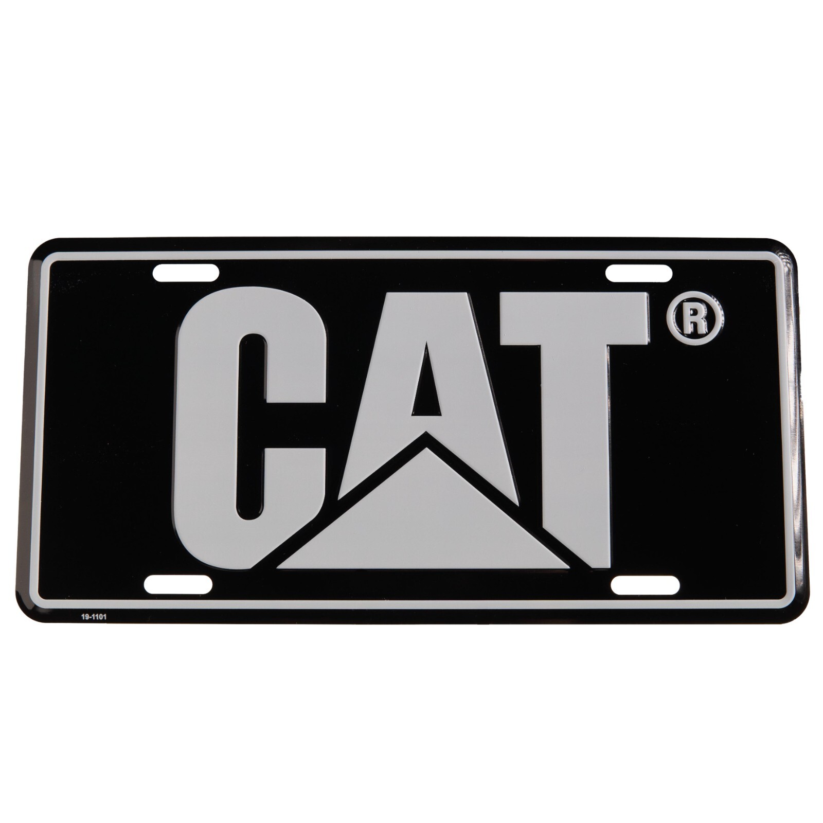 Caterpillar CAT Heavy Equipment 3D Embossed Black & Grey Metal License Plate
