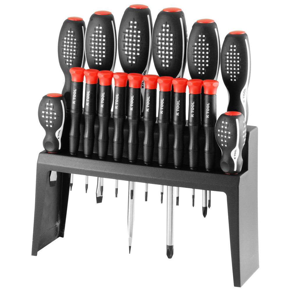 K-Tool 11018 18-pc Screwdriver Set with Vertical Holder