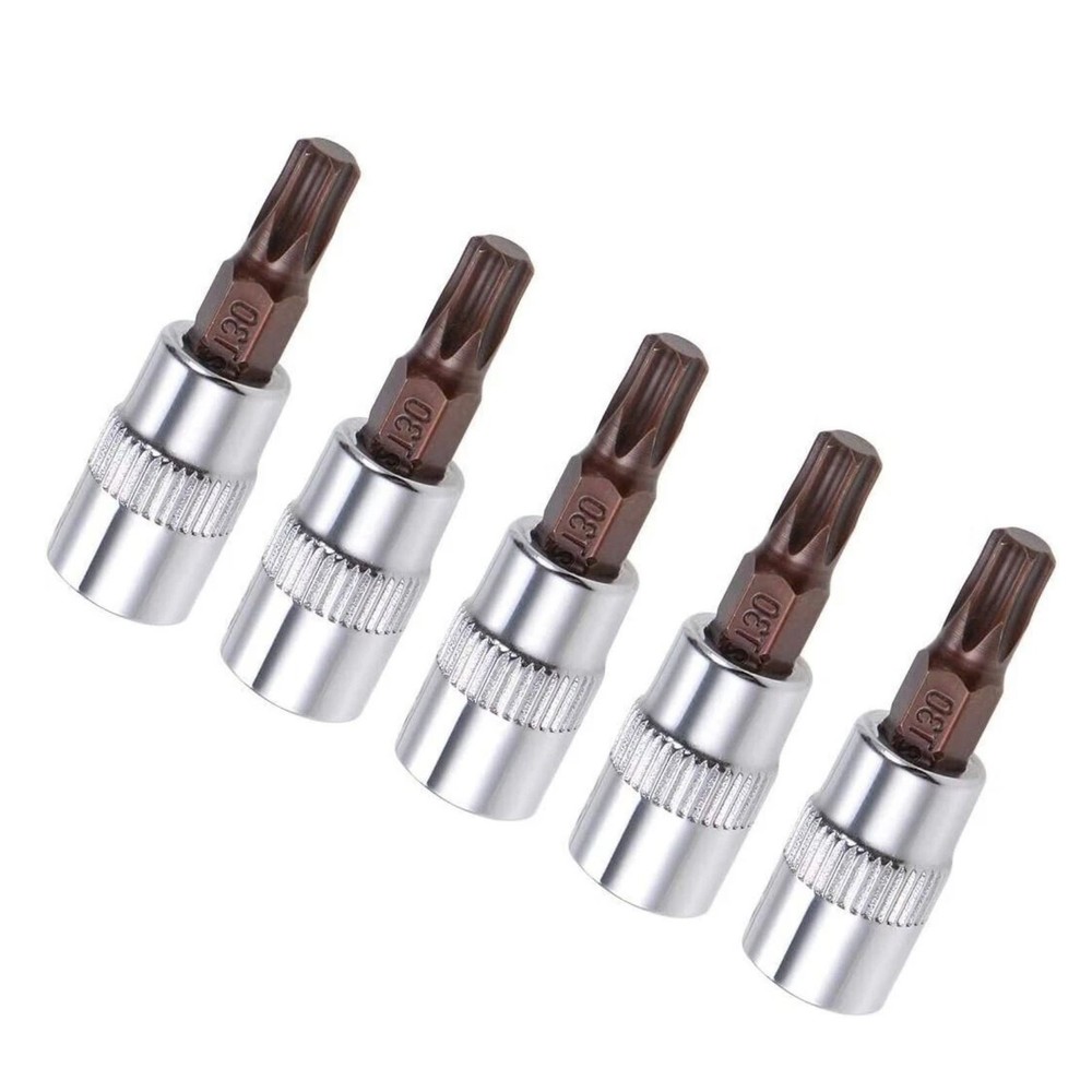 5pcs T30 Torx Bit Socket 35mm / 1.38 inch Length Universal DIY Hand Work Tool