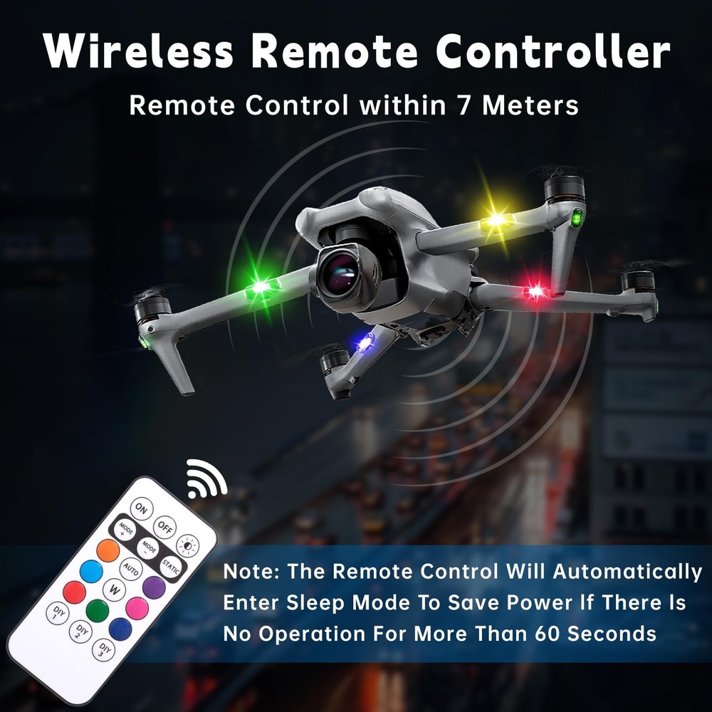 4PCS Wireless LED Strobe Lights with Remote Control,8 Colors 4pcs, Multicolor