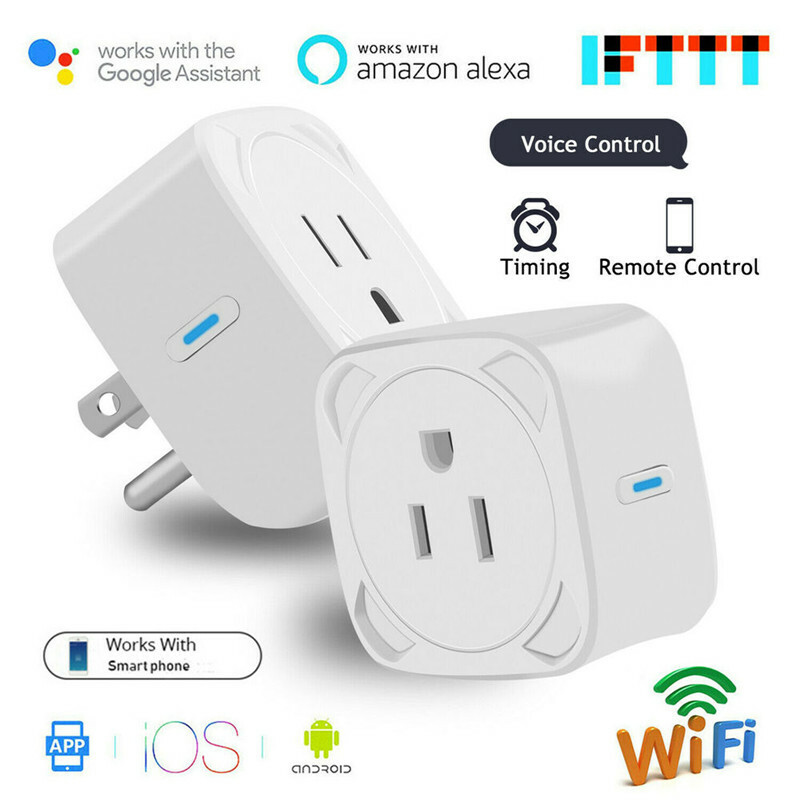 Mini WiFi Smart Plug Socket Outlet Adapter Alexa Google Home Remote Control US