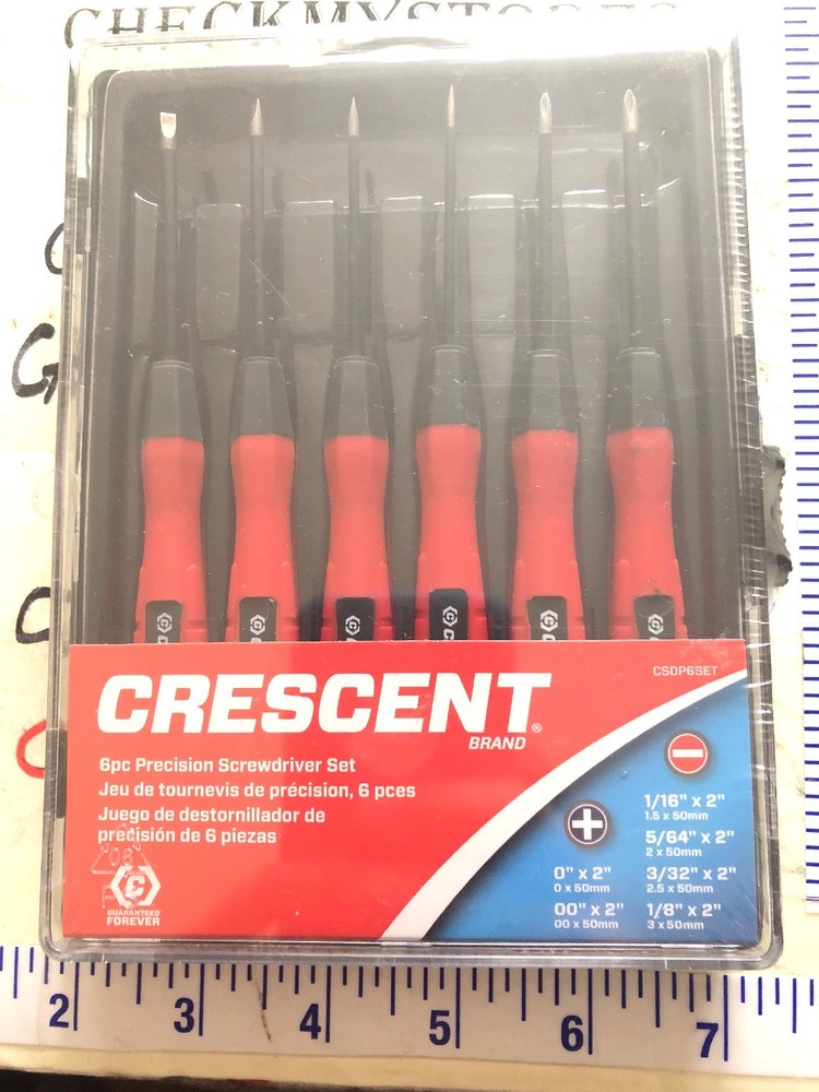 NEW Crescent SDPS6 6 Pc. Precision Screwdriver Set (T)