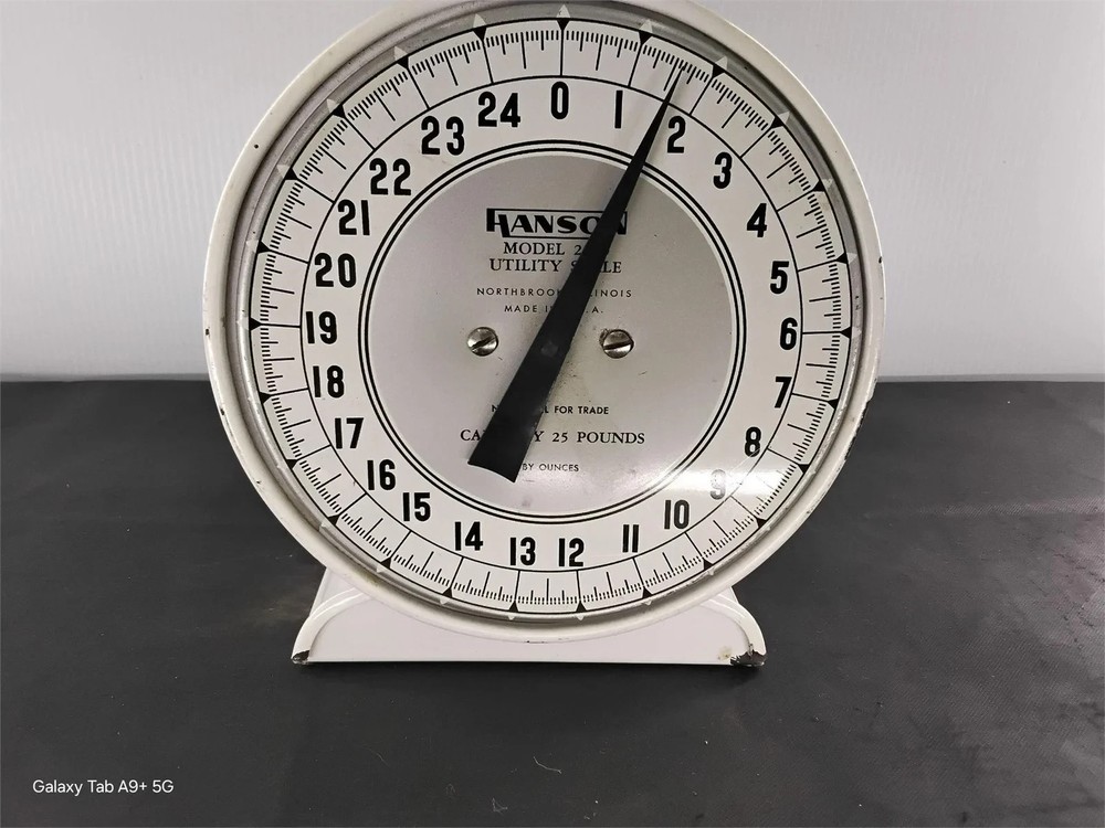Hanson 2000 Kitchen Counter Dial Scale 25 LB vintage